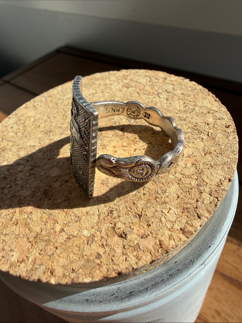 Handcrafted Vintage Finnish Spoon Ring Size 13 - Picture 5 of 6